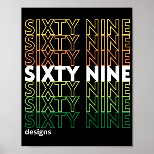 Poster Logo "SIXTYNINE DESIGNS" (Devant)