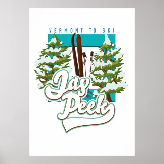 Poster Logo ski Jay Peek Vermont (Devant)