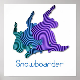 Poster Logo Snowboarder Imprimer