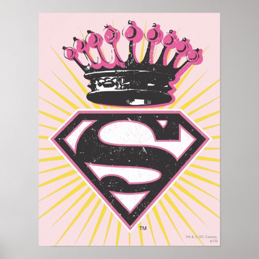 Poster Logo Supergirl avec Couronne (Devant)
