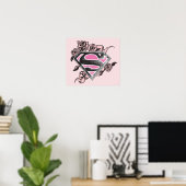 Poster Logo Supergirl avec Rose (Bureau à domicile)