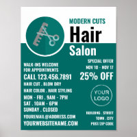 Logo tendance, Styliste de cheveux, Advert salon d