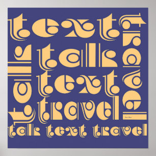 Poster Logo Text Talk Travel