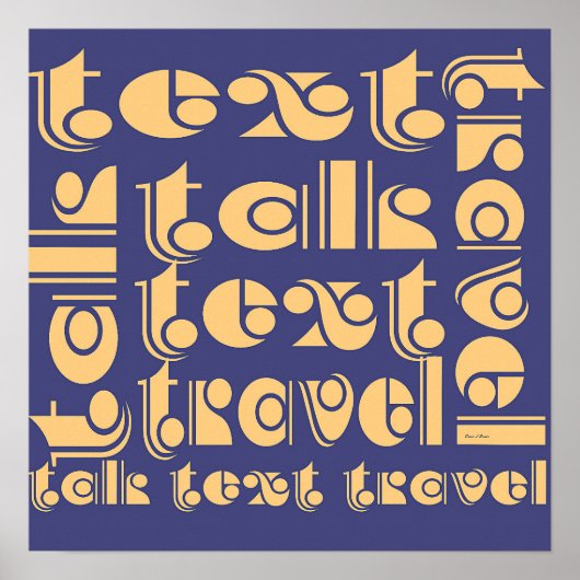 Poster Logo Text Talk Travel (Devant)