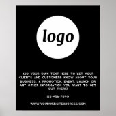 Poster Logo Texte promotionnel Business Black (Devant)