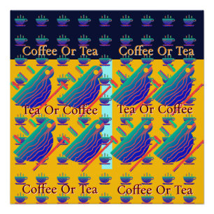 Poster Logo Thé Ou Café