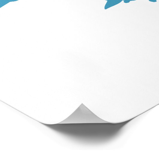 Poster Logo Tom Bleu et Jaune (Coin)