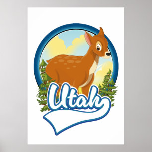 Poster Logo Utah Deer Travel