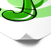 Poster Logo vert de hockey sur gazon (Coin)