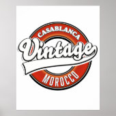 Poster Logo Vintage Casablanca Maroc (Devant)