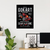 Poster Logo vintage de course Go-Kart (Bureau à domicile)