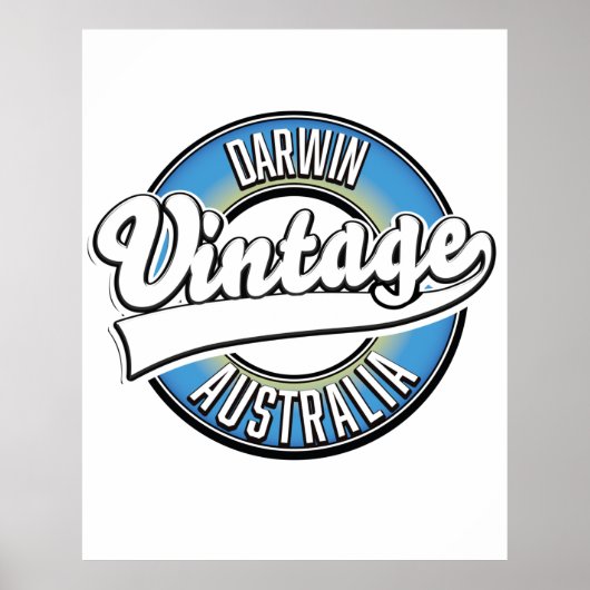 Poster Logo Vintage de Darwin australia (Devant)