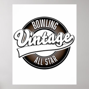 Poster Logo vintage de toutes les étoiles dansant