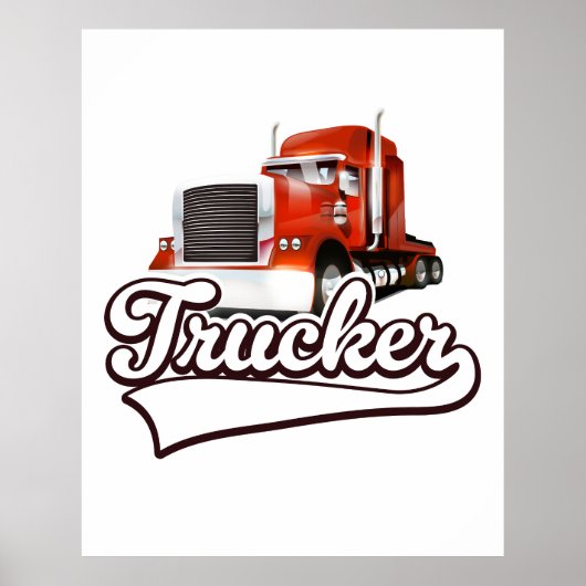 Poster Logo vintage du camion (Devant)