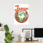 Poster logo voyage Japon (Bureau à domicile)