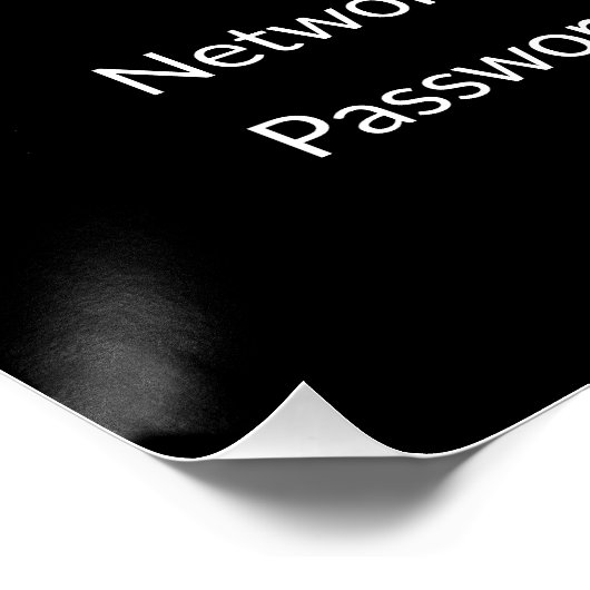 Poster Logo Wifi Black Business moderne Code QR (Coin)