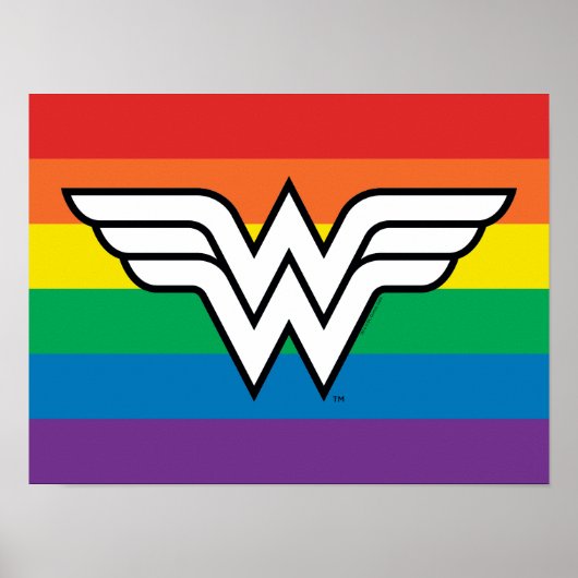 Poster Logo Wonder Woman Rainbow (Devant)