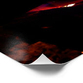 Poster Logs dans la cheminée Photographie de feu chaud (Coin)