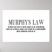 Poster Loi de Murphy (Devant)