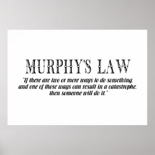Poster Loi de Murphy