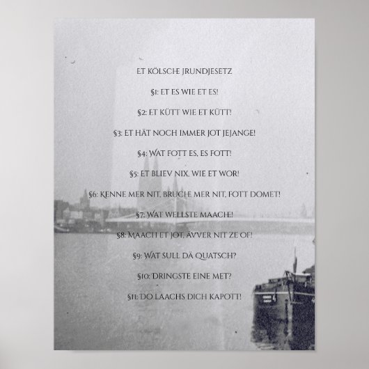 Poster Loi fondamentale de Cologne - Cologne - Cologne -  (Devant)