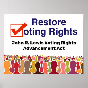 Poster Loi sur l'avancement du droit de vote John R. Lewi