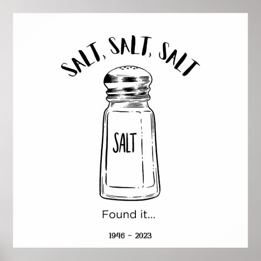 Poster Loin shaker de sel - fond (Devant)