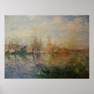 Poster Loiseau - Fin d'automne Rivière Eure à Vaudreuil