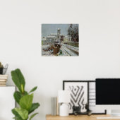 Poster Loiseau - Neige à Auvers Sur Oise (Bureau à domicile)