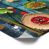 POSTER L'OISEAU QUIRKY DANS LE JARDIN (Coin)