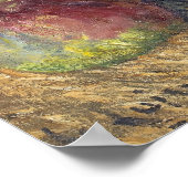 Poster Loiseau - Vie morte, Bouquet de Fleurs et Fruits (Coin)