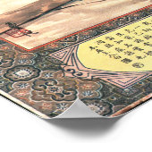 Poster LOISIRS DE FEMME Thé chinois Feuilles Ancienne pub (Coin)