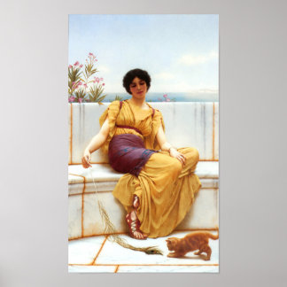 Poster L'oisiveté par John William Godward