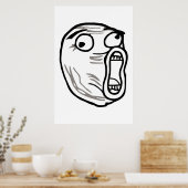 Poster lol face mème humour rofl omg omfg (Cuisine)