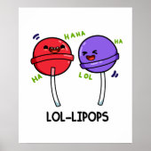 Poster LOL-ipops mignon Laughing Lollipop Puns (Devant)