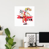 Poster Lola Bunny Team England Soccer Graphic (Bureau à domicile)