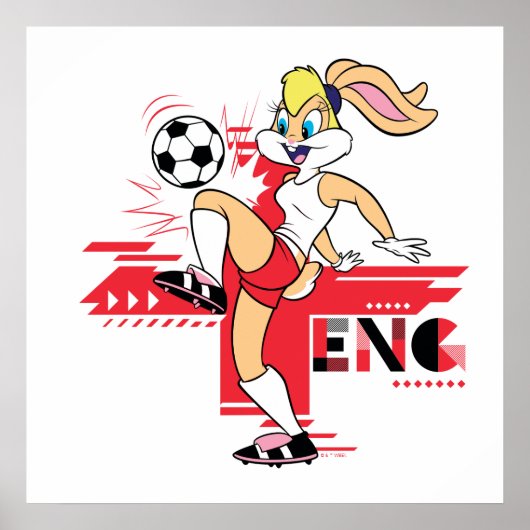 Poster Lola Bunny Team England Soccer Graphic (Devant)