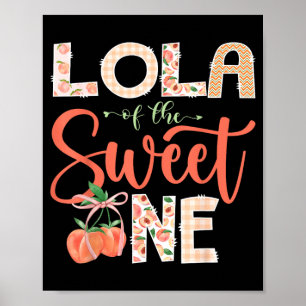 Poster Lola du Sweet One Peach fille pour son 1er anniver