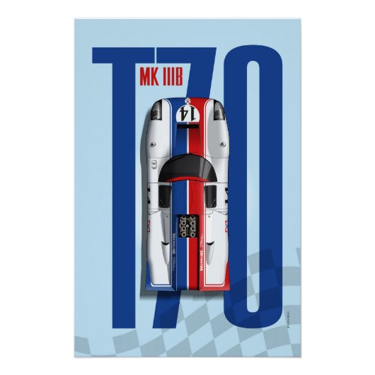 Poster Lola T70 No.14 Valvoline Top Tribute (Devant)