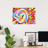 Poster Lollipop Et Smarties Multicolores (Bureau à domicile)