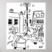 Poster Lollipop Man fait Balancing Act avec Lollipop (Devant)