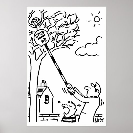 Poster Lollipop Man Secourt Ball From Tree (Devant)