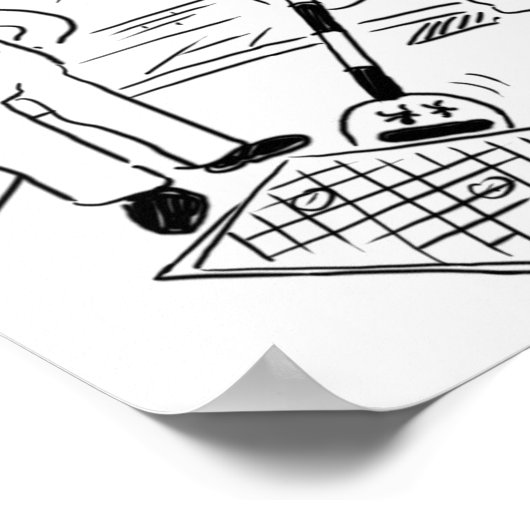 Poster Lollipop Man utilise son signe pour soulever une p (Coin)