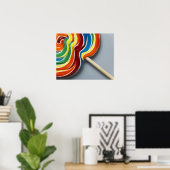 Poster Lollipop multicolore (Bureau à domicile)