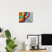 Poster Lollipop multicolore (Bureau à domicile)