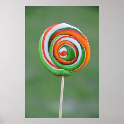 Poster Lollipop orange et verte (Devant)