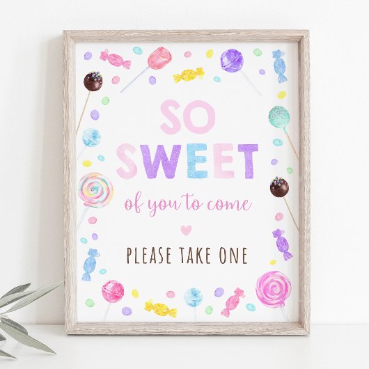 Poster Lollipop Sweet Shop Symbole d'anniversaire