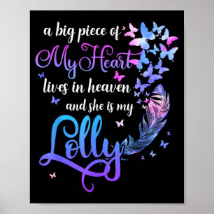 Poster Lolly vit au ciel mémorial grand-mère petit-enfant