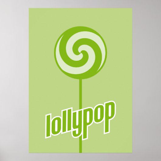 Poster lollypop vert salé (Devant)