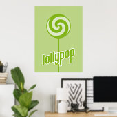 Poster lollypop vert salé (Bureau à domicile)